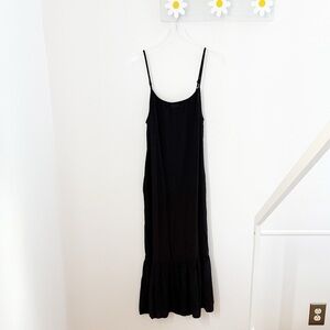 A New Day Black Sleeveless Midi Maxi Dress Simple Chic Summer Casual Long Dress
